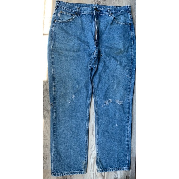 Carhartt : traditional fit work distressed jeans - Picture 4 of 12